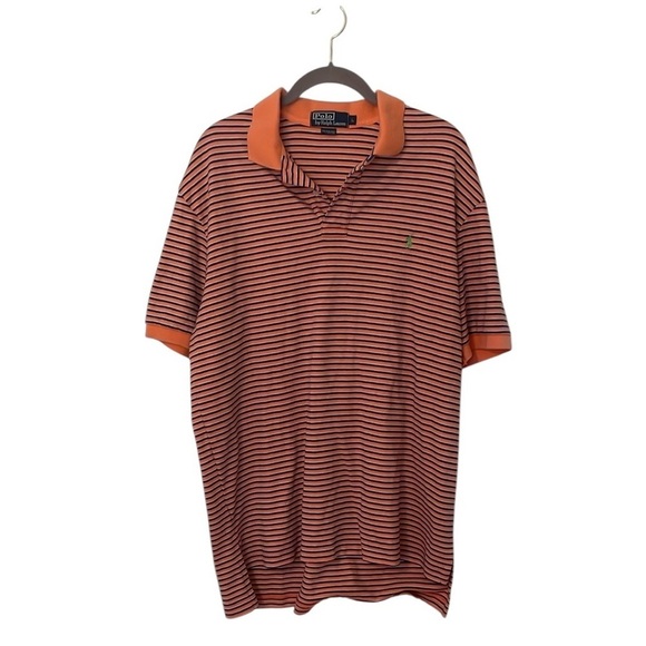 Polo by Ralph Lauren Orange and Black Polo Shirt Size Large - Picture 1 of 7